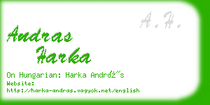 andras harka business card